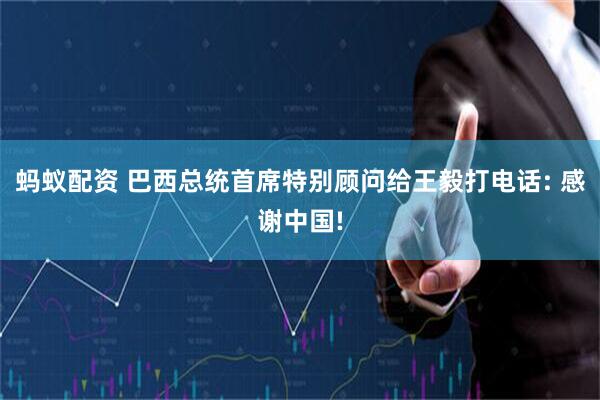 蚂蚁配资 巴西总统首席特别顾问给王毅打电话: 感谢中国!